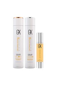 GK HAIR Gkhair Global Keratin Mosteruizng Şampuan Ve Saç Kremi 300 Ml Ve Arğan Yağı 50ml 3'lü Set