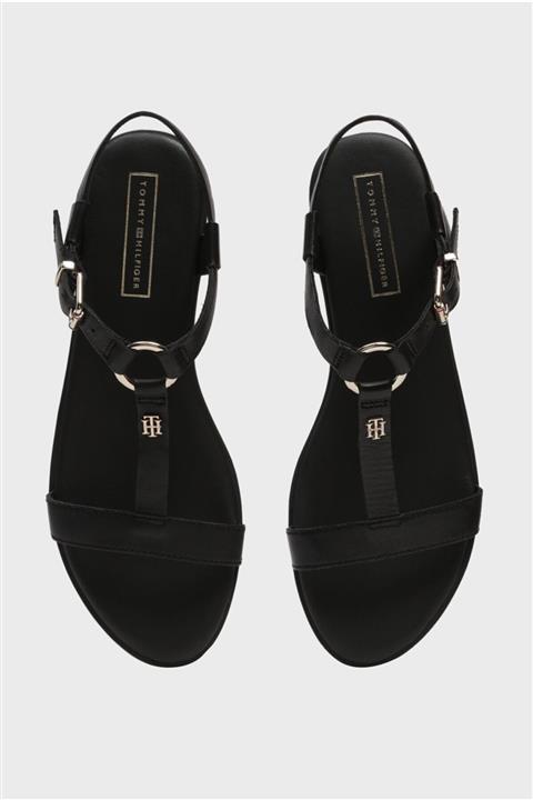 Tommy Hilfiger Elevated Leather Flat Sandal