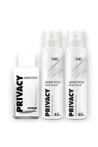 Privacy Addiction Edt 100 ml Kadın Parfüm + 2x150ml Deodorant Set 1742751043423