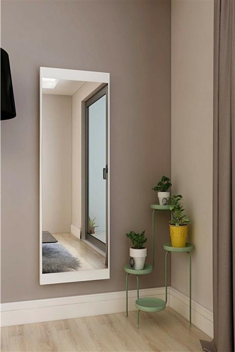 meDDex Boy Aynası Dekoratif Beyaz Salon Oturma Odası Hol