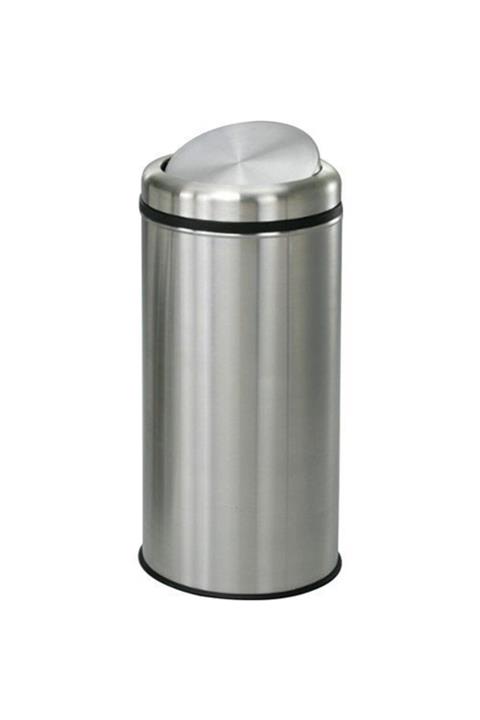 SistemTemizlik Pratik Kapak Paslanmaz Çöp Kovası 16 lt