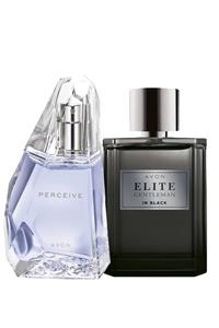 AVON Elite Gentleman In Black Erkek Parfüm Ve Perceive Edp 50 ml Kadın Parfüm Paketi 8681298014591