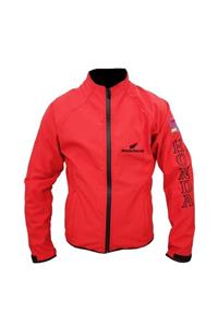 Motorcuengin Honda Racing Softshell Mont Su Ve Rüzgar Geçirmez Kırmızı