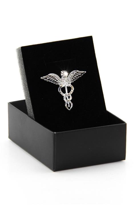 Zaim Aksesuar Tıp Sembolü Broş (Asklepios Asası)