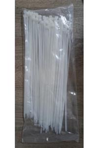 AKSUFEZ (falçata Hediyeli) Plastik Beyaz Cırt Kelepçe 4.8 X 250 Mm 100 Lü Tnr-0232