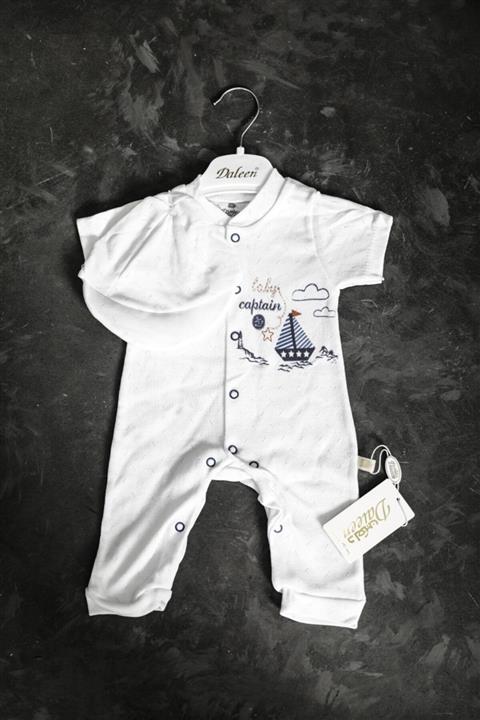 BEBİSH Bebek Tulum Şapka 2'li Takım 0-6 Ay Arası