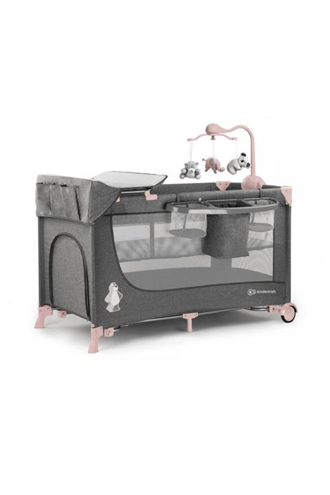 Kinderkraft Joy Aksesuarlı Park Yatak Pink