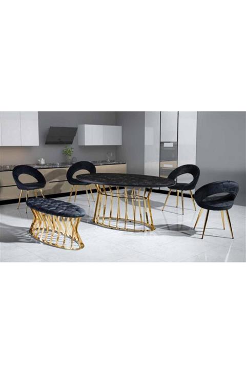 ENS MOBİLYA Gold Yemek Masası