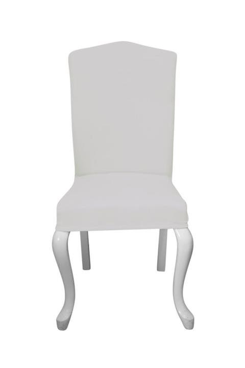 KILIFSAN Fransız Pamuklu Beyaz Lüks Avangarde Sandalye Kılıfı