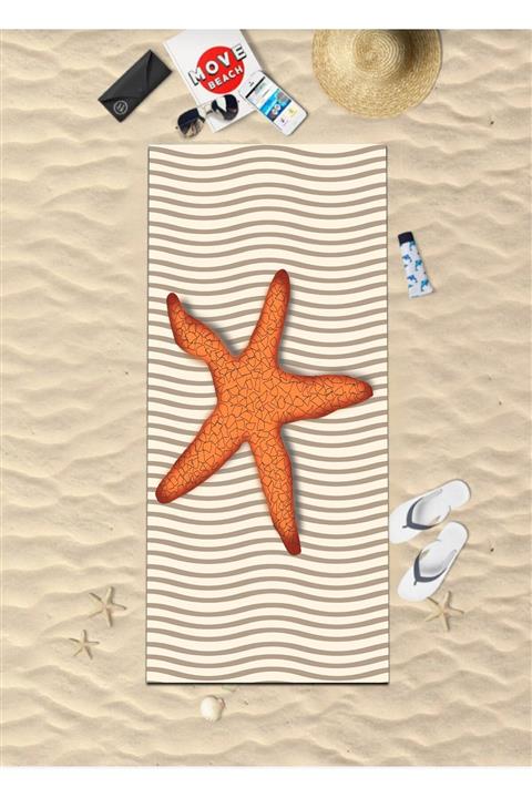 Ardizayn Sea Stars Dijital Baskılı 75x150 cm Deniz ve Plaj Havlusu