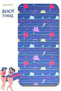 Soulmate Bodrum Mikrofiber Ultra Emici, Hafif, Ince Ve Büyük Boy Plaj, Spor Ve Seyahat Havlusu – 140×70 Cm