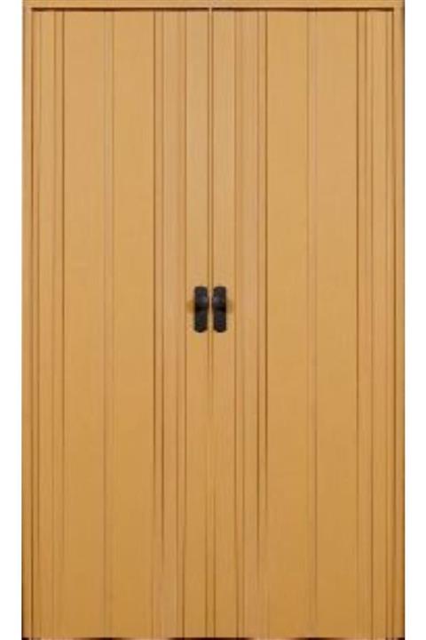 ERİKMANN Akordiyon Pvc Kapı - 147 X 265 Altınmeşe Camsız Çift Açılım