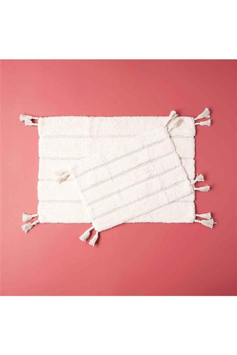 Bella Maison Barren 2 li Paspas Takımı Ekru (60X90 CM)