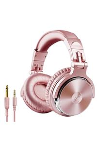 Teknoloji Gelsin Oneodio Pro 10 Studio Kulak Üstü Dj Dinleme Kulaklığı Tek Jak 3.5mm 6.3mm Kullanabilme 6.35mm -pembe