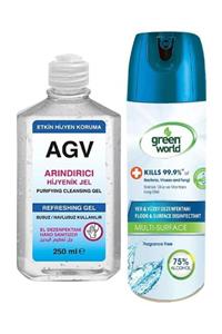 Green World Sprey Dezenfektan 400 Ml+Agv Dezenfektan 250 Ml