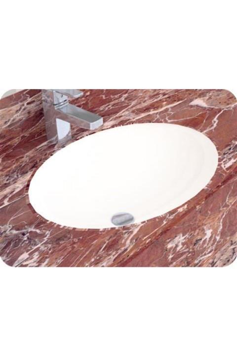 ALVİT Hilton 38*53 Cm Tezgah Altı Oval Lavabo Yapıştırma