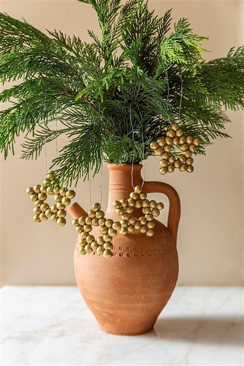 ESanat Evi 10 Adet Dekoratif Handmade Gold Yıldız Kapı Ve Duvar Süsü