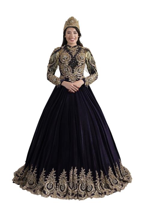 Seda Moda Kaftan Bindallı K2020 Simli Tesettür Meryem Model