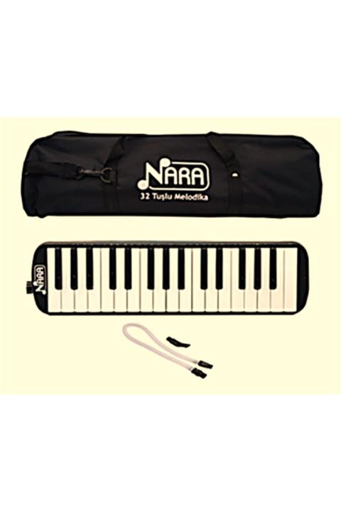 NARA 32k Tuşlu Çantalı Melodika Siyah Renk