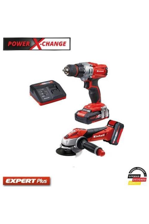 Einhell Çift Akülü Matkap Ve Taşlama Seti Te-tk 18 Li-kit