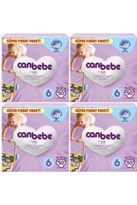 Canbebe Bebek Bezi Süper Fırsat Paketi 16+kg No:6 50 Adet X 4 Lü Set