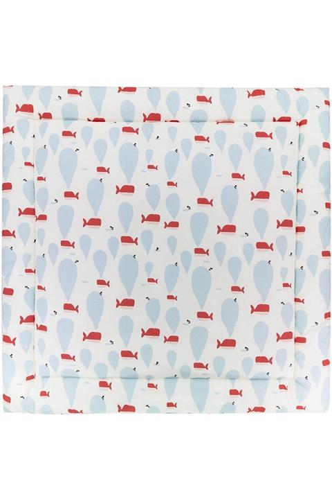 Boumini Kalın Oyun Minderi Balinalar Pamuklu Emekleme Minderi 100x100x5 cm