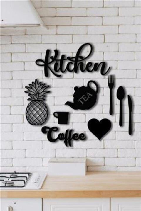 İdeal Matbaa Lazer Kesim Kitchen 9 Parça Mutfak Lazer Kesim Ahşap Duvar Dekorasyon Ürünü