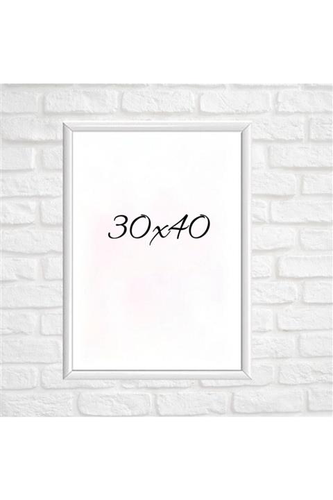 LiliaHome 33x43 Cm Camlı Beyaz Fotoğraf Çerçevesi