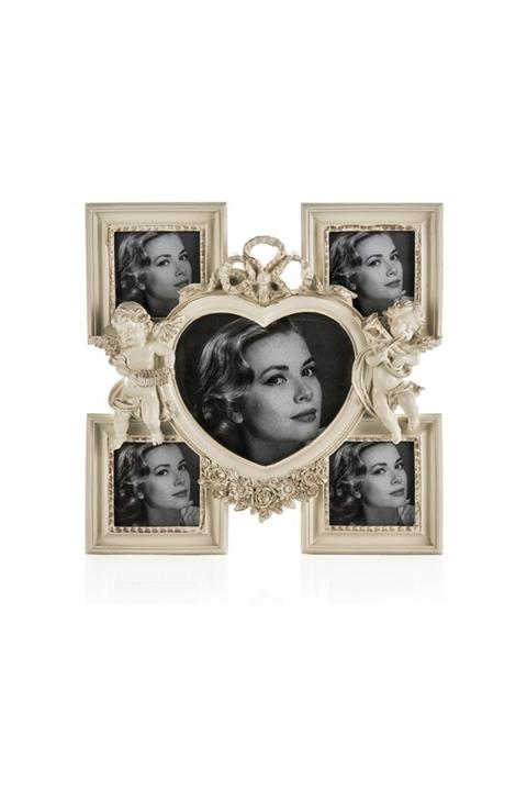 Porio 5'Li Beyaz Melekli Aile Çerçevesi Pr32-1014