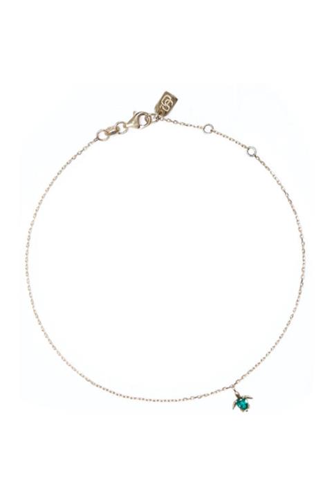 Studio D'oro Zümrüt Caretta 14k Altın Kaplama Gümüş Halhal