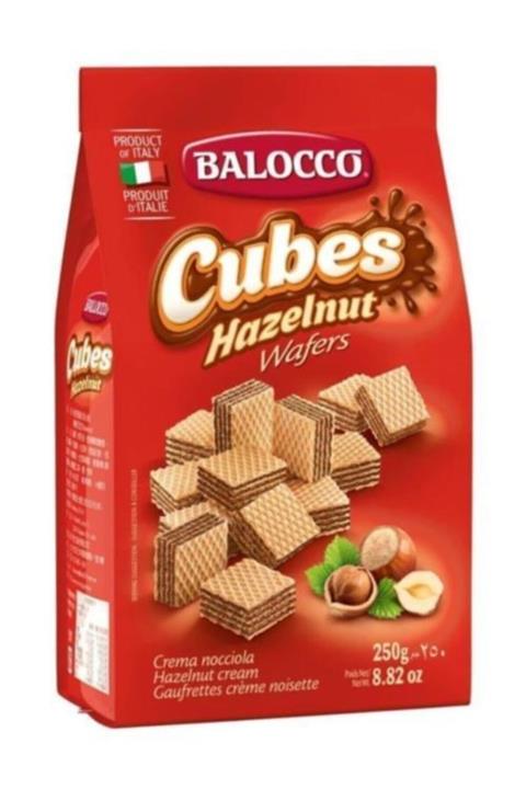 Balocco Hazelnut Wafers Fındıklı Küp Gofret 250 Gr
