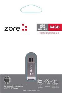 TeknoDuvar Zore Om1 Micro Usb Metal Otg 64 Gb Bellek Hafıza Kartı