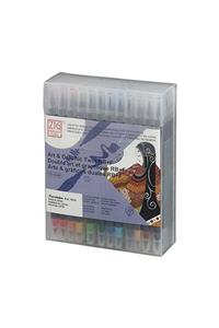 Zig Art & Graphic Twin Rb+f Pale 48'li Çift Uçlu Çizim Kalemi Set Tut-95/48v