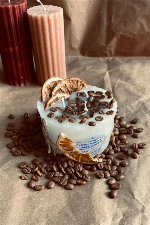 SANAT SEPET İŞLERİ Coffee Bomb Ultra Boy Kahve Kokulu Dekoratif Mum - 400 Gram