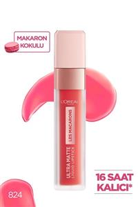 L'Oreal Paris Likit Mat Ruj - Les Macarons Ultra Matte Liquid Lipstick 824 Guava Gush