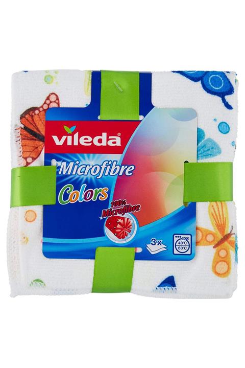 Vileda Mikrofiber Colors Desenli Bez 3'lü