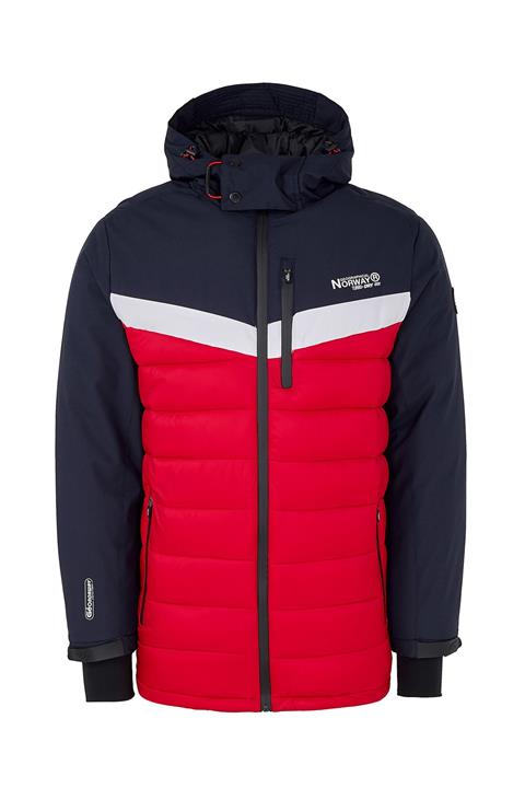 Norway Geographical Erkek Kırmızı Kapüşonlu Outdoor Parka