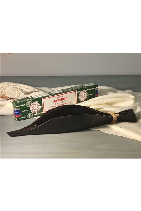 TATALİKA Seramik Yaprak Şeklinde Tütsülük Ve Organik Satya Jasmine Tütsü
