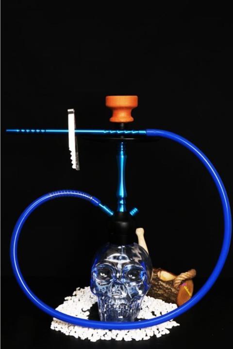 Shisha Malzeme Acıbadem Sm Mavi Kuru Kafa Nargile Takımı