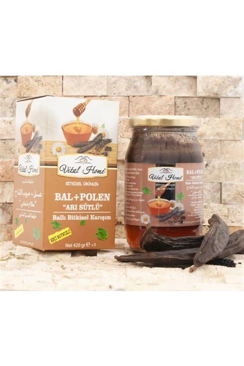 VİTAL HOME Vital Home Keçiboynuzlu Bal Polen Arı Sütlü Karışım Macun 420 G