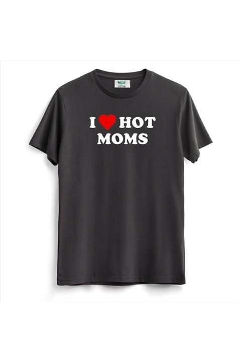 Outrail I Love Hot Moms Antrasit T-shirt