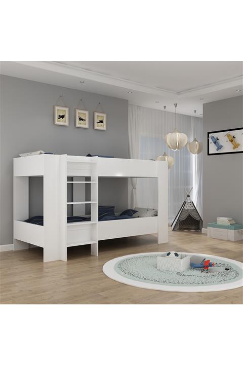 MDFHOME Ada Ranza 2021006 PARLAK BEYAZ 90X190 Yatak Uyumlu