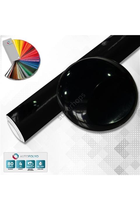 AUTOFOLYO Parlak Siyah Folyo 122 Cm-4 Metre