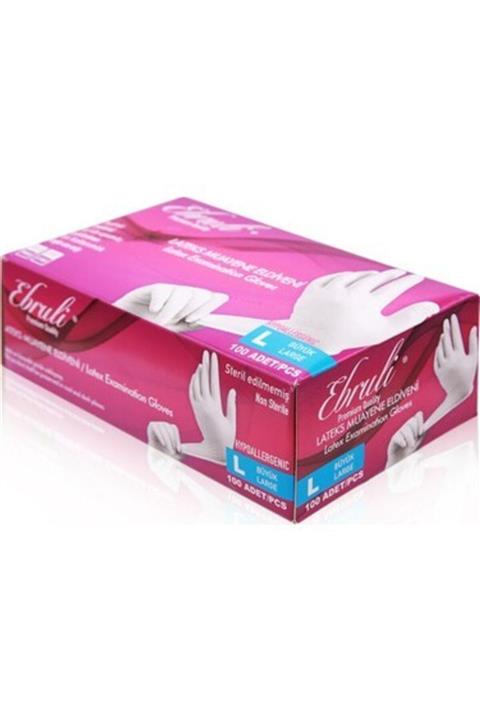 Ebruli Pudralı Steril Eldiven Large