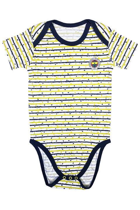 Fenerbahçe Kız Bebek Krem Fenerbahçe Body %100 Orjinal - Fb1240