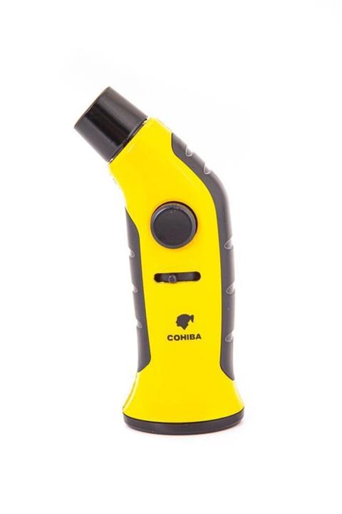 COHİBA Masa Tipi Tek Torch Sarı Puro Çakmağı