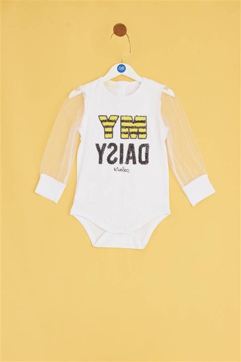 BG Baby Kız Çocuk Beyaz Body