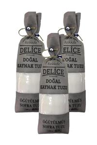 DELİCE Kırıkkale Delice Doğal Kaynak Tuzu Öğütülmüş Sofra Tuzu 1000gr x3