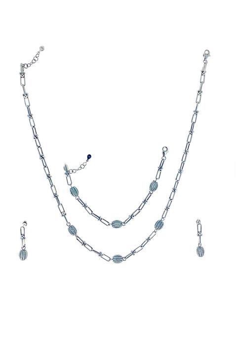 Sophia Nora 925 Ayar Gümüş Tifany Taşlı Gümüş Set