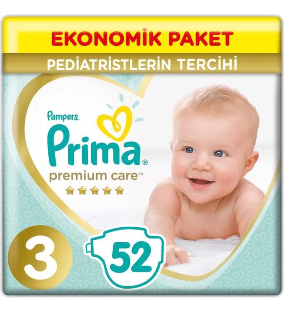 Prima Premium Care 3 Beden Ekonomik Paket 6-10 Kg 52 Adet